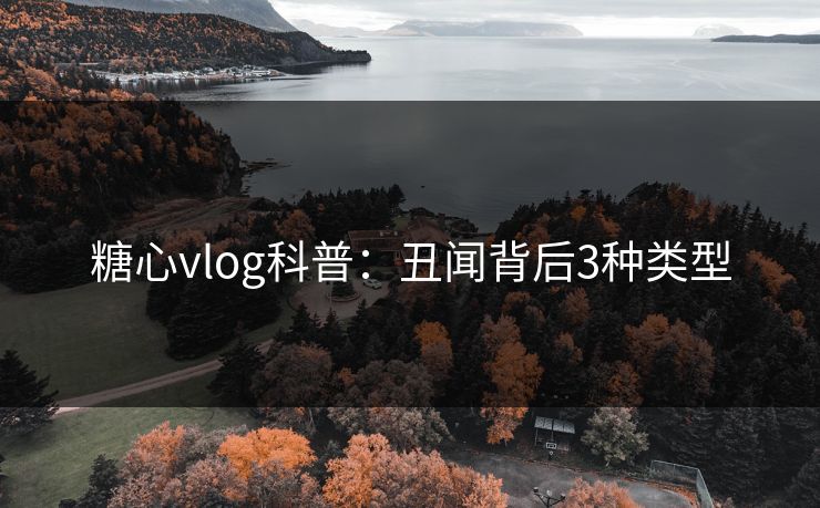 糖心vlog科普：丑闻背后3种类型